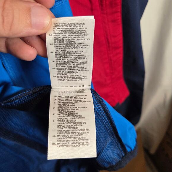 Adidas Skateboarding Climaproof Windbreaker Jacket L Blue Red White 2014 - Picture 8 of 14
